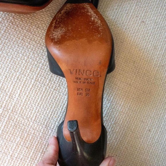 Vince Claire Choked Up Leather D'Orsay Pumps - Picture 3 of 5